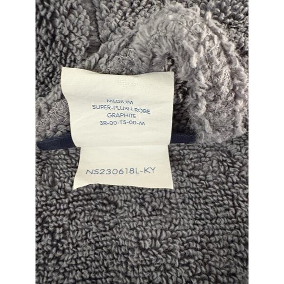Brooklinen Super-Plush Robe Unisex M Graphite Turkish Cotton - Luxe Guest Room - Picture 8 of 8